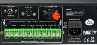 Комбиниран усилвател с миксажен пулт NEXT Audiocom MX350 Комбиниран усилвател с миксажен пулт - 7