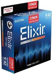 Струни за електрическа китара Elixir 16566 Nanoweb 9-42 3-Pack Струни за електрическа китара - 1