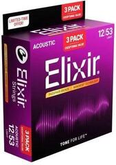 Guitar strings Elixir 16569 Nanoweb 12-53 3-Pack Guitar strings - 1