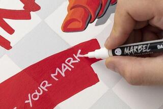 Flomaster Darwi Marbel Маркер оловка 2 mm White N°010 1 kom - 3