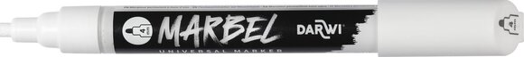 Flomaster Darwi Marbel Маркер оловка 4 mm White N°010 1 kom - 2