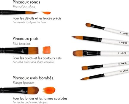 Malířský štětec Darwi DFY Sada štětců 5 ks - 3