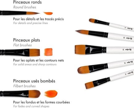 Malířský štětec Darwi DFY Sada štětců 5 ks - 3