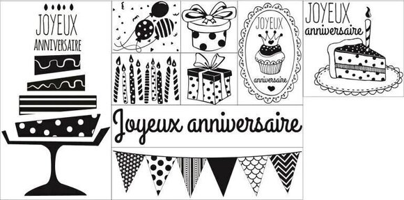 Štampiljka Aladine 03491 Komplet Žigov 9 Kosov-Rojstni Dan - 4