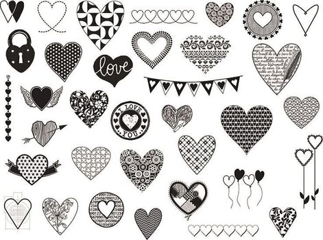 Печат Aladine 03720 Комплект за уплътняване 35 бр.-Сърца - 2