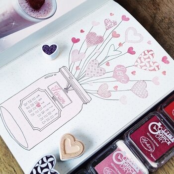 Печат Aladine 03720 Комплект за уплътняване 35 бр.-Сърца - 4