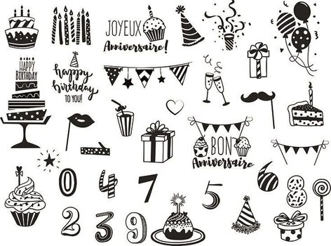 Печат Aladine 03745 Комплект за уплътняване 35 бр.-Рожден ден - 2