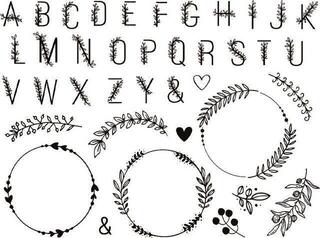 Pečat Aladine 03751 Сет за заптивање 39 Ком-Цветна Абецеда И Венци - 1