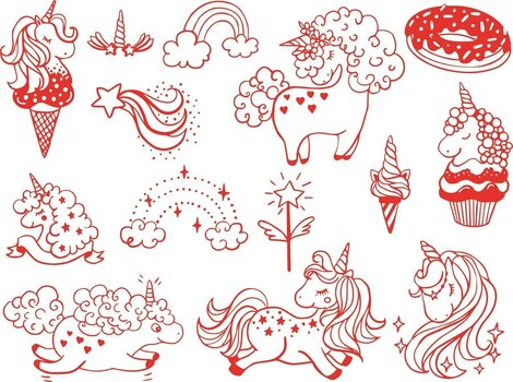 Francobollo per bambini Aladine Stampo Set di sigillatura 14-Unicorni magici - 2