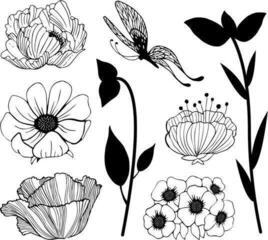 Печат Aladine Stampo Комплект за уплътняване 8 бр.-Букет - 1