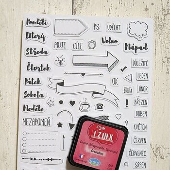 Pečat Aladine Stampo Сет за заптивање 68 Ком-Чешки Натписи - 2