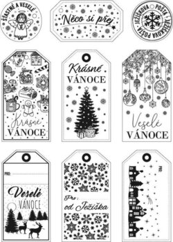 Печат Aladine 55038 Комплект за уплътняване 9 бр.-Коледни етикети с имена - 2