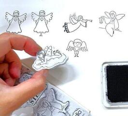 Pečat Aladine Stampo Art Сет за заптивање 27 Ком-Анђели - 5