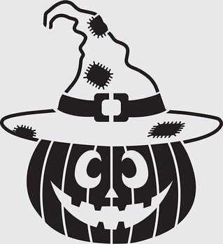 Šablona Aladine Deco Šablona 28 x 28 cm Dýně s kloboukem - 3