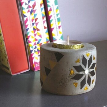 Stearinlysproduksjon Aladine Concrete Candle Holder - 2