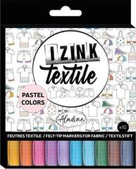 Flomasteris Aladine Izink Textile 10 pcs Pastel Colors - 1