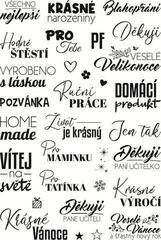 Pečat Aladine Stampo Art Сет за заптивање 31 Ком-Чешки Натписи - 1