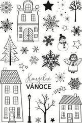 Печат Aladine Stampo Art Комплект за уплътняване 29 бр.-Вълшебни къщи - 1