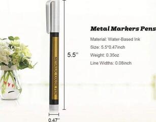 Flomasteris Aladine Permanent Markers 4 pcs Metallic Colors - 2