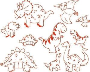 Pečat Aladine Stampo Minos Set za brtvljenje 10 kom-Dinosauri - 1