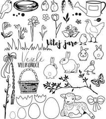 Ștampila pentru copii Aladine Stampo Minos Set de sigilare 43 Bucăți-Primăvara Și Paștele - 1