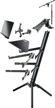 Składany statyw klawiszowy
 Konig & Meyer 18860 Sider Pro Składany statyw klawiszowy Adonized Aluminium - 7