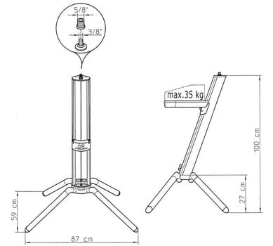 Sklopiv stalak za klavijature
 Konig & Meyer 18840-000-30 Baby Spider Pro Sklopiv stalak za klavijature Silver - 2