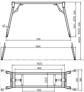 Folding keyboard stand Konig & Meyer 18953 Folding keyboard stand Pure White - 2