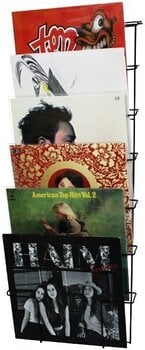 Namještaj za LP ploče Muziker 12inch Metal record shelf 8-9pcs Stalak Black - 5