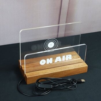 Namještaj za LP ploče Muziker Now Playing Vinyl Record Album Display Stand with Acrylic board Stalak Natural - 6