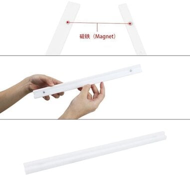 Seinale paigaldatud vinüülplaatide hoidja Muziker MUZR65GWhite Seinale paigaldatud vinüülplaatide hoidja White - 2