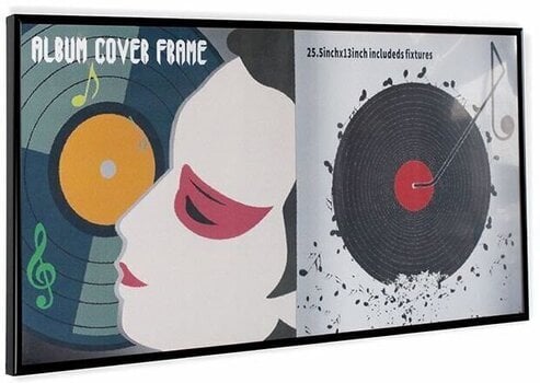 Wandständer für Schallplatten
 Muziker Vinyl record albums Frame Double Wandständer für Schallplatten Black - 3