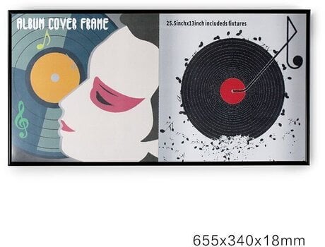 Wandständer für Schallplatten
 Muziker Vinyl record albums Frame Double Wandständer für Schallplatten Black - 5