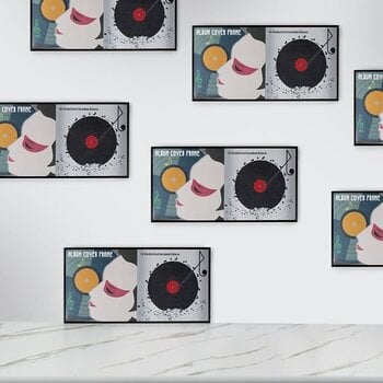 Wandständer für Schallplatten
 Muziker Vinyl record albums Frame Double Wandständer für Schallplatten Black - 6