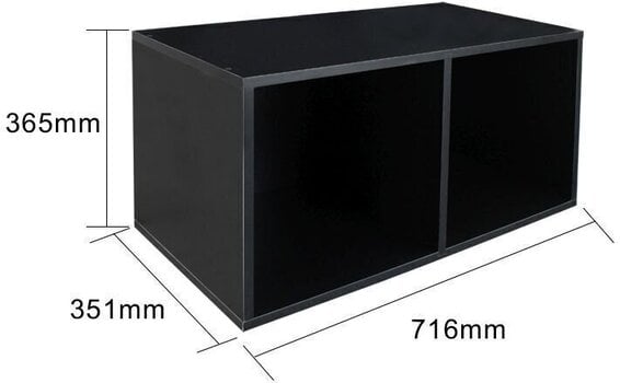Pudełko na płyty LP Muziker Vinyl Records Cube Case, Double design Pudełko na płyty LP Black - 6