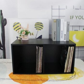 Pudełko na płyty LP Muziker Vinyl Records Cube Case, Double design Pudełko na płyty LP Black - 9