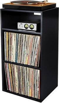 Kutija za LP ploče Muziker 4 layer Turntable player&Vinyl record albums storage rack Kutija za LP ploče Black - 4
