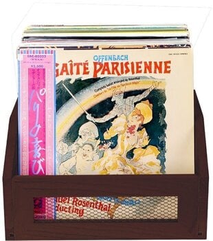 Boîte pour disques LP Muziker Retro Style Mesh Self-assembly Vinyl Records Trapezoidal Crate Boîte pour disques LP Brown - 5