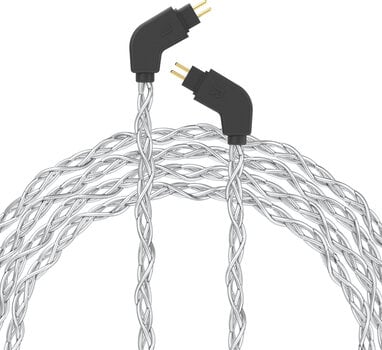 Kabel za slušalice Dekoni Audio Ensemble Post-Split 2-Pin IEM Silver Braided Kabel za slušalice - 2