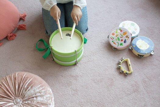 Kinder-Percussion Noicetone D026-2 Marschtrommel Green - 7