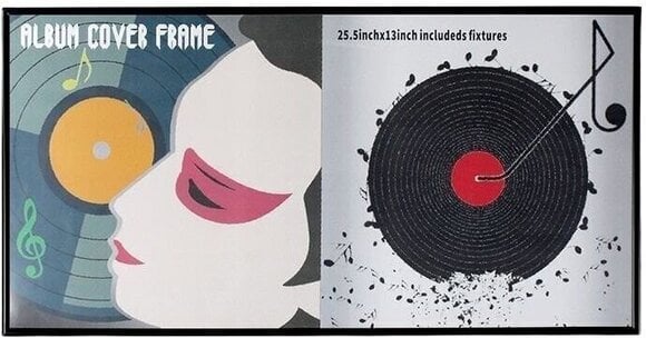 Wandständer für Schallplatten
 Muziker Vinyl record albums Frame Double Wandständer für Schallplatten Black - 2