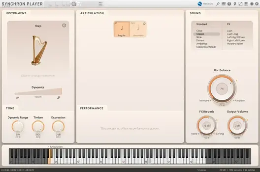 VST Instrument Vienna Symphonic Library Synchron Prime Harp (Ψηφιακό προϊόν) - 2
