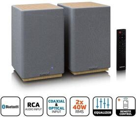 HiFi-Kabellose Lautsprecher
 Lenco SPB-241WDGY HiFi-Kabellose Lautsprecher Wood/Grey - 1