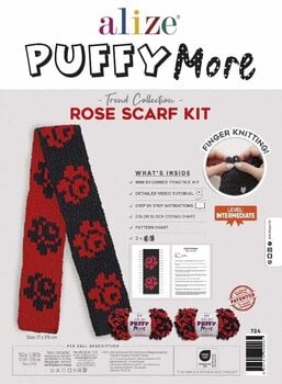 Stickgarn Alize 724 Rose Stickgarn - 3