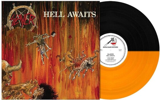 Vinyylilevy Slayer - Hell Awaits (Limited Edition) (Orange/Black Split Coloured) (LP) - 2