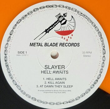 Vinyylilevy Slayer - Hell Awaits (Limited Edition) (Orange/Black Split Coloured) (LP) - 4