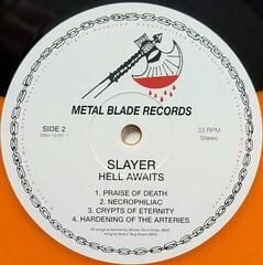 Vinylskiva Slayer - Hell Awaits (Limited Edition) (Orange/Black Split Coloured) (LP) - 4