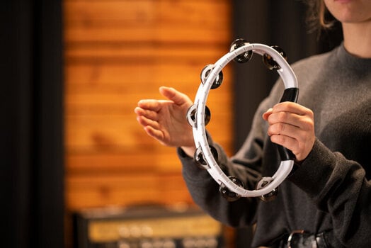 Percussion - Tambourin Meinl HTWH Headliner Series Hand Held ABS White Percussion - Tambourin - 8