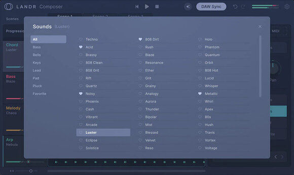Студійне програмне забезпечення Plug-In ефект LANDR Composer (Цифровий товар) - 4