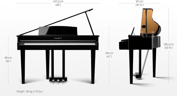 Дигитални клавир Kawai DG30 Дигитални клавир Polished Ebony - 16